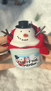 do you want to build a slime-man? ⛄ Frosty The Slimeman texture: creamy base clay scent: almond macaroon #slime #asmr #frostythesnowman | Snoopslimes