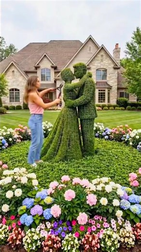 Insane Bride & Groom Topiary Transformation 😱🌿 | Unreal Garden Magic!