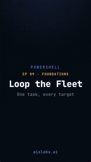 PowerShell Foreach Loop: One Task Everywhere