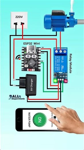 📱 Control Water Pump with Phone | ESP32 IoT Project