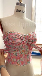 2.6M views · 25K reactions | Making a corset floral print chiffon tiered prom dress #dress #gown #fashion #wedding #bridal #sewing #elegantdress #creative #prom #fashionblogger #fashiondesigner #corset | Miss Jophiel | Facebook