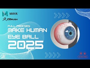 Complete Realistic Eye Creation in ZBrush & Maya | Full Workflow Tutorial - EN