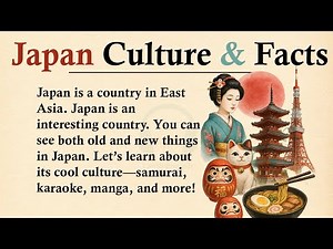 Japan Culture | Fun Facts About Japan || 🔴🤍Learn English Through Story Level 3 || Graded Reader 🎧