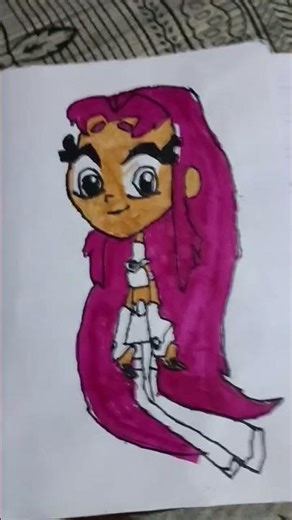 teen Titans drawing starfire