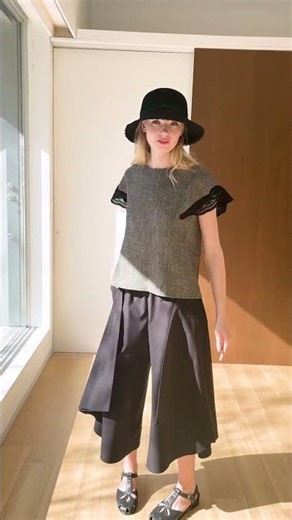 2026年4月 ツイード風ブラウス＆フレアーパンツ #fashion #レディースファッションショップ #ootd