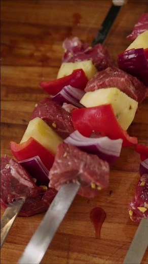 Pineapple Steak Kabobs for Grill Night