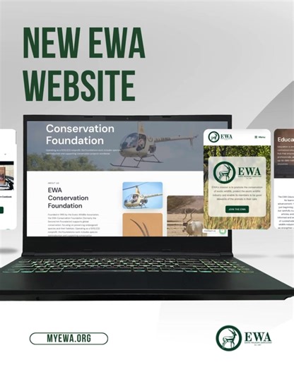 ✨ Introducing the New EWA Website! ✨ Visit MyEWA.org to explore the redesigned website, featuring the all-new Education Portal with up-to-date articles and videos on the EWA Registry, legislative updates, disease information, and more. You’ll also find an About Us section highlighting EWA’s mission, initiatives, and work with the Conservation Foundation, easy access to the Registry Portal, convenient Pneu-Dart product ordering, the brand-new EWA Shop, and much more. Check it out today and discov