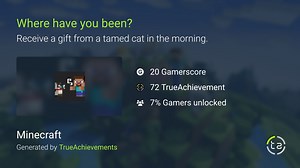 Where have you been? achievement in Minecraft