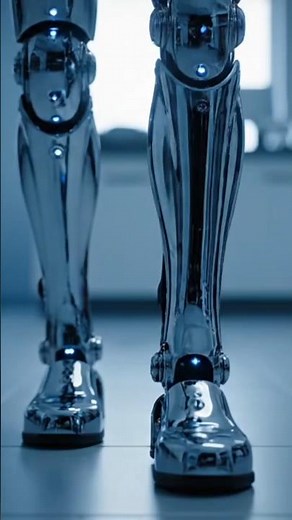 “Half Human, Half Robot Girl in Sci-Fi Lab 🤖”