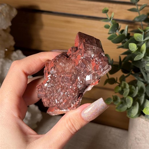 Chocolate Calcite Crystal Cluster Raw Calcite Mineral Specimen With Hematite Inclusions Lustrous Red Calcite for Rock Collection Display - Etsy