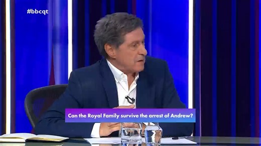 “Daylight has come in, and it doesn’t look very magical right now” Journalist Jon Sopel says “we haven’t been in this territory before” on the arrest of Andrew Mountbatten-Windsor, saying it could represent “the most serious crisis” for the Royal Family in nearly a century #bbcqt | BBC Question Time