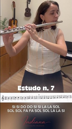 Pequenos Estudos para Flauta #07 | Treine Comigo Todos os Dias🪈🎶 #flute #flautatransversal