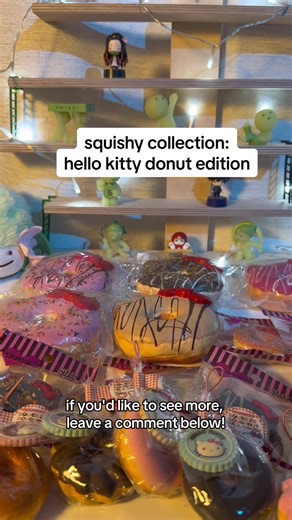 anyone still collect squishies? comment your favorite brand below ☺️ #squishy #squishycollection #hellokitty #rare #donuts