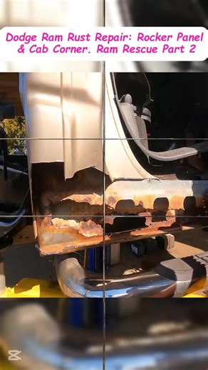 Dodge Ram Rust Repair: Rocker Panel & Cab Corner. Ram Rescue Part # .#fyp #foryoupage❤️❤️ #Finishing