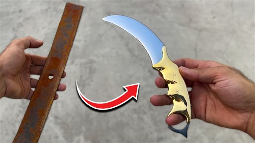 Forging a Karambit Knife from a Leaf Spring: Turning Scrap Metal into a Sharp