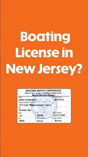 Do You Need a Boating License In New Jersey? Answer in 20 seconds #NewJerseyBoatingLicense #boating