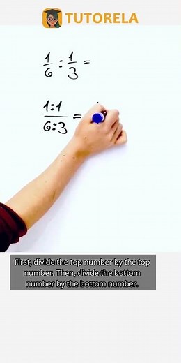 Master Fraction Division: 1/6 ÷ 1/3 Explained #Math #OperationsWithFractions #DivisionOfFractions