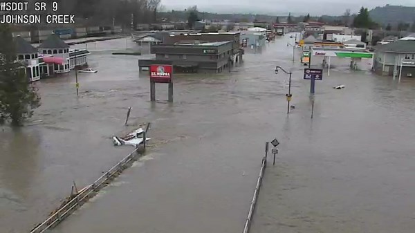 Sumas cut off by flooding Nooksack River