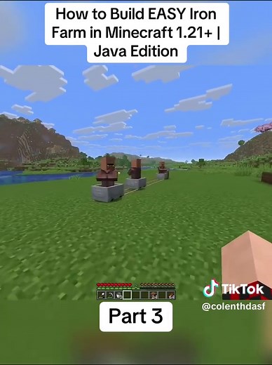 How to Build Easy Iron Farm in Minecraft 1.21