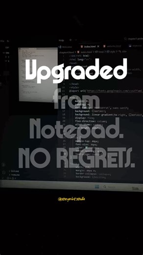 Are you still coding in Notepad? Be honest 👀 Comment “upgrade” if you switched 🤐😂 @storymint.studio Follow for more programming stuff !🎀❤️ #instagramreels #viral #trending #programming #code Notepad, vs code, coding, webdev, development, prgrammer | storymint.studio