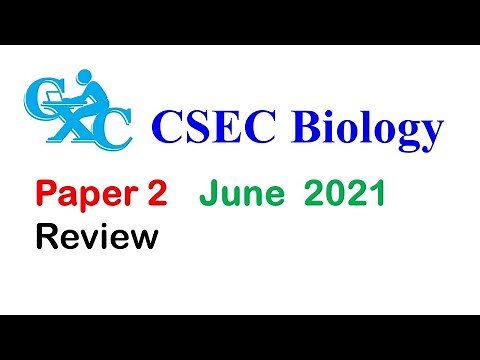 CSEC Biology 2021 Paper 2 With important explanations