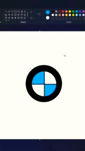 How to design BMW logo in ms.paint 🔥🔥 #bmw #viral #tech #paint