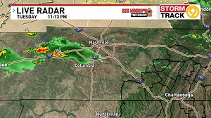 Tuesday 11:20pmET Radar Loop (11/18) A weakening line of showers and storms over Middle Tennessee is gradually moving to the southeast. This activity could move north to south locally overnight and through sunrise. It is a broken line of showers and storms so not all areas will get this equally. The weakening trend is expected to continue overnight as well. Watch for patchy areas of fog during your Wednesday Morning commute, then sunny and unseasonably warm for the afternoon. | Meteorologist Dav