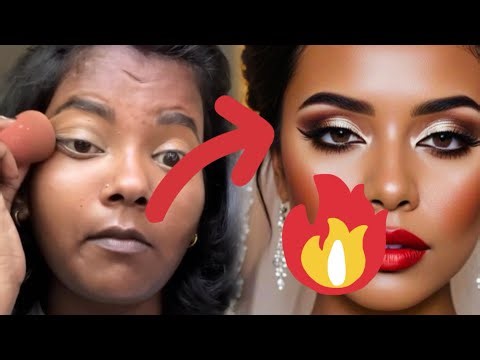 Self Bridal makeup tutorial ✨💞 | makeup transformation #makeup #bridalmakeup #brownskinmakeup