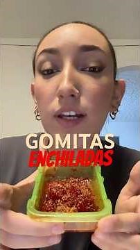 cómo hacer gomitas enchiladas en dos minutos 😋 #gomitasenchiladas #gomitas #snack