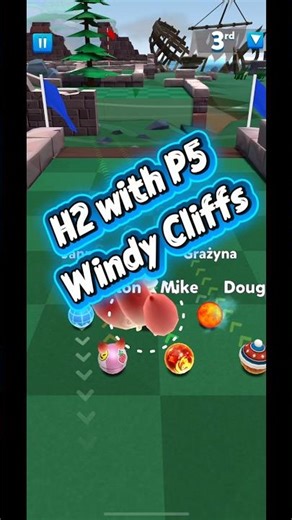 Insane H2 P5 Windy Cliffs ⛳ Clean & Accurate Shot #golfbattle #gaming #golf #shorts #gameplay #tips