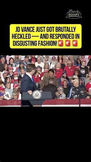 Vance gets HECKLED, RESPONDS DISGUNTINGLY!🚨🚨🚨