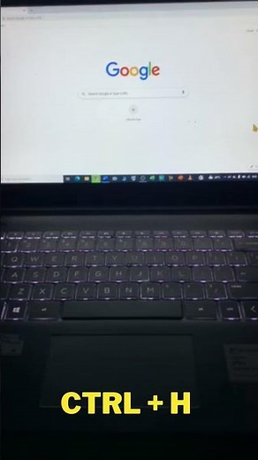What is the shortcut to check history in Google Chrome?