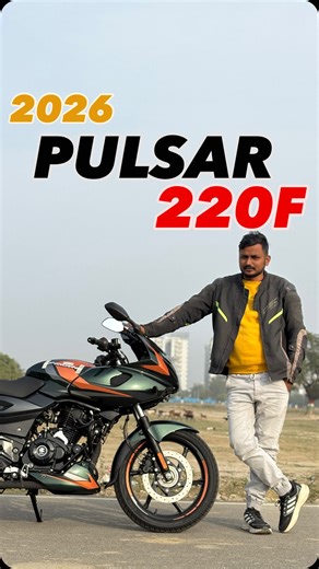 The UP46 Rider on Instagram: "2026 Pulsar 220F Bajaj Pulsar 220 F is a street bike available in 2 variants and 7 colours. The Bajaj Pulsar 220 F is powered by 220cc BS6 engine which develops a power of 20.11 bhp and a torque of 18.55 Nm. With both front and rear disc brakes, Bajaj Pulsar 220 F comes up with anti-locking braking system. This Pulsar 220 F bike weighs 160 kg and has a fuel tank capacity of 15 liters"