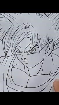 Como dibujar a Goku ultra instinto
