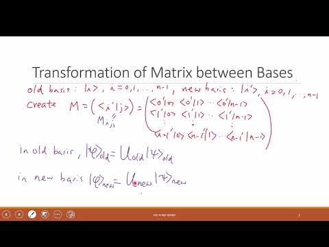 L13 - Transformation of Operators, Hadamard Gate and Its Inverse