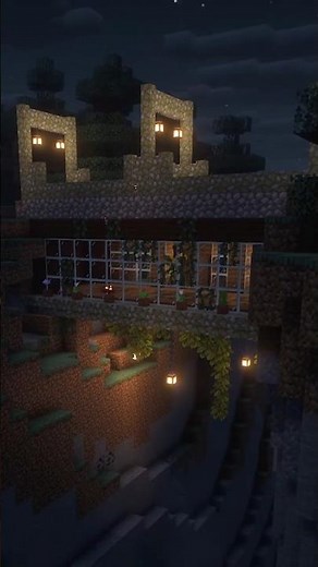 Minecraft Bridge Base That Looks Impossible #minecraft #build #architecture