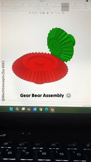 Bevel Gear Motion ⚙️ Satisfying Engineering Animation