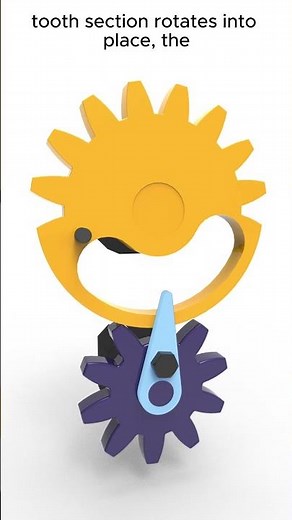 Dwell Mechanism Using Incomplete Gears – Explained #engineering #tecnology #gear #mechanical