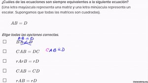 Utilizar las propiedades de las operaciones con matrices