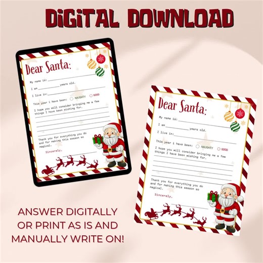 Christmas Wish List Printable, Secret Santa Gift Exchange (digital Download) - Etsy