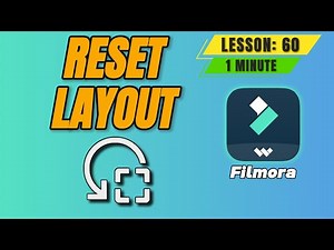 How to Reset Layout in ‪@FilmoraWondershare‬ Fix Messed Up Panels Easily - Lesson 60 Filmora Tutorial