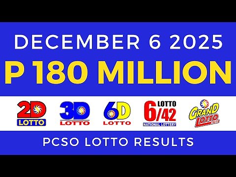 Lotto Result Today 9pm December 6 2025 PCSO