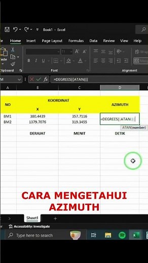 Cara menghitung azimuth #autocad #autocadtipsandtricks #nursalimautocad #shorts