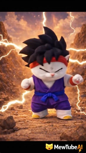 Most Adorable Gohan Cosplay Ever (It's a Cat) #shorts #cat #cute