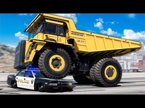 POLICE CHASE DUMP TRUCK!