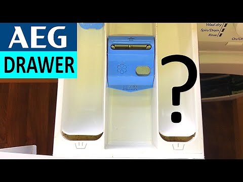 AEG Washing Machine Detergent Drawer Symbols & How to use Detergent & Fabric Softener Compartments