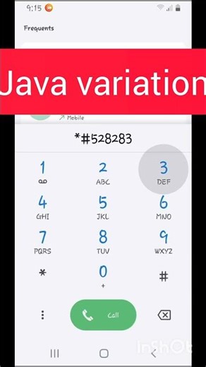 Mobile java variation Codes #technicalydvg #code #mobiledatasave