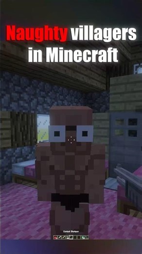 Minecraft villagers caught being naughty #minecraft #shorts #memes