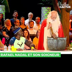 1.7M views · 10K reactions | Le druide Panoramix (Damien Gillard Page), soigneur de Rafael Nadal (Kody), a préparé sur notre plateau sa fameuse potion pour renforcer le joueur de tennis et calmer ses douleurs au pied. | Le Grand Cactus - RTBF | Facebook