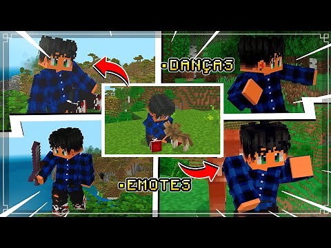 NOVO! DANÇAS,EMOTES NO MINECRAFT BE/PE 1.21.70 OFICIAL - MINE MOTE - MCPE ADDONS
